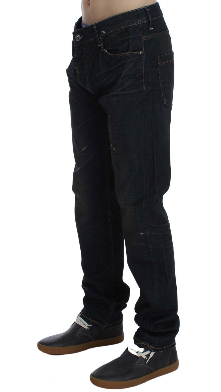 Acht Blue Straight Leg Jeans for Men detail view
