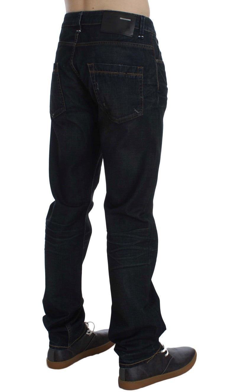 Acht Blue Straight Leg Jeans for Men