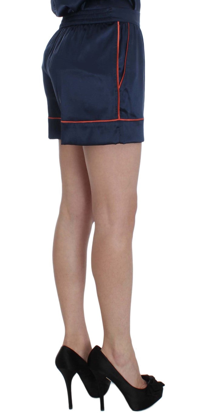 Short Dolce & Gabbana en soie bleue extensible pour femme