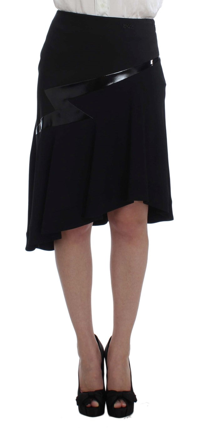 Exte Schwarz Blau Zweiteiliger Anzug Rock &amp; Blazer