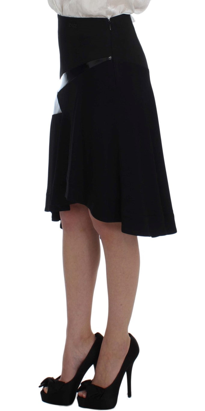 Exte Schwarz Blau Zweiteiliger Anzug Rock &amp; Blazer