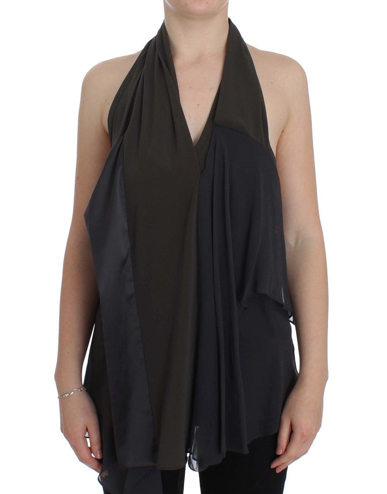 CORA GROPPO Grey Sleeveless T-Shirt for Women
