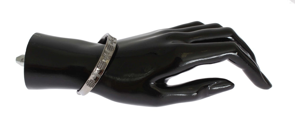 Bracelet jonc Nialaya en argent 925 rhodié gris