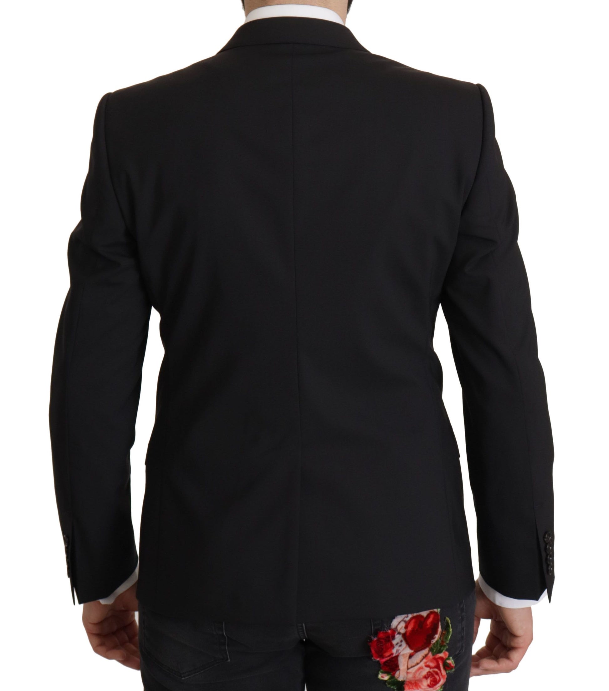 Veste Dolce & Gabbana noire à simple boutonnage, blazer MARTINI