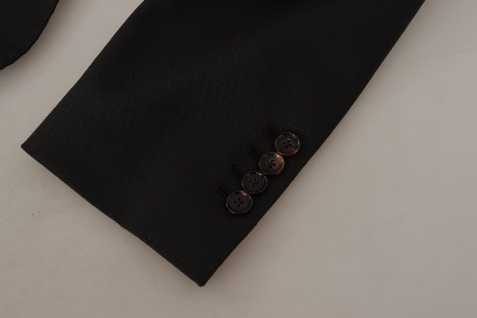Veste blazer simple boutonnage en laine noire Dolce & Gabbana