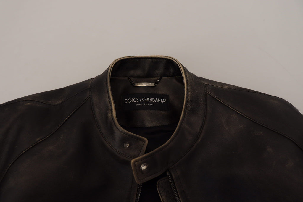 Dolce & Gabbana Black Biker Jackets for Men additional view