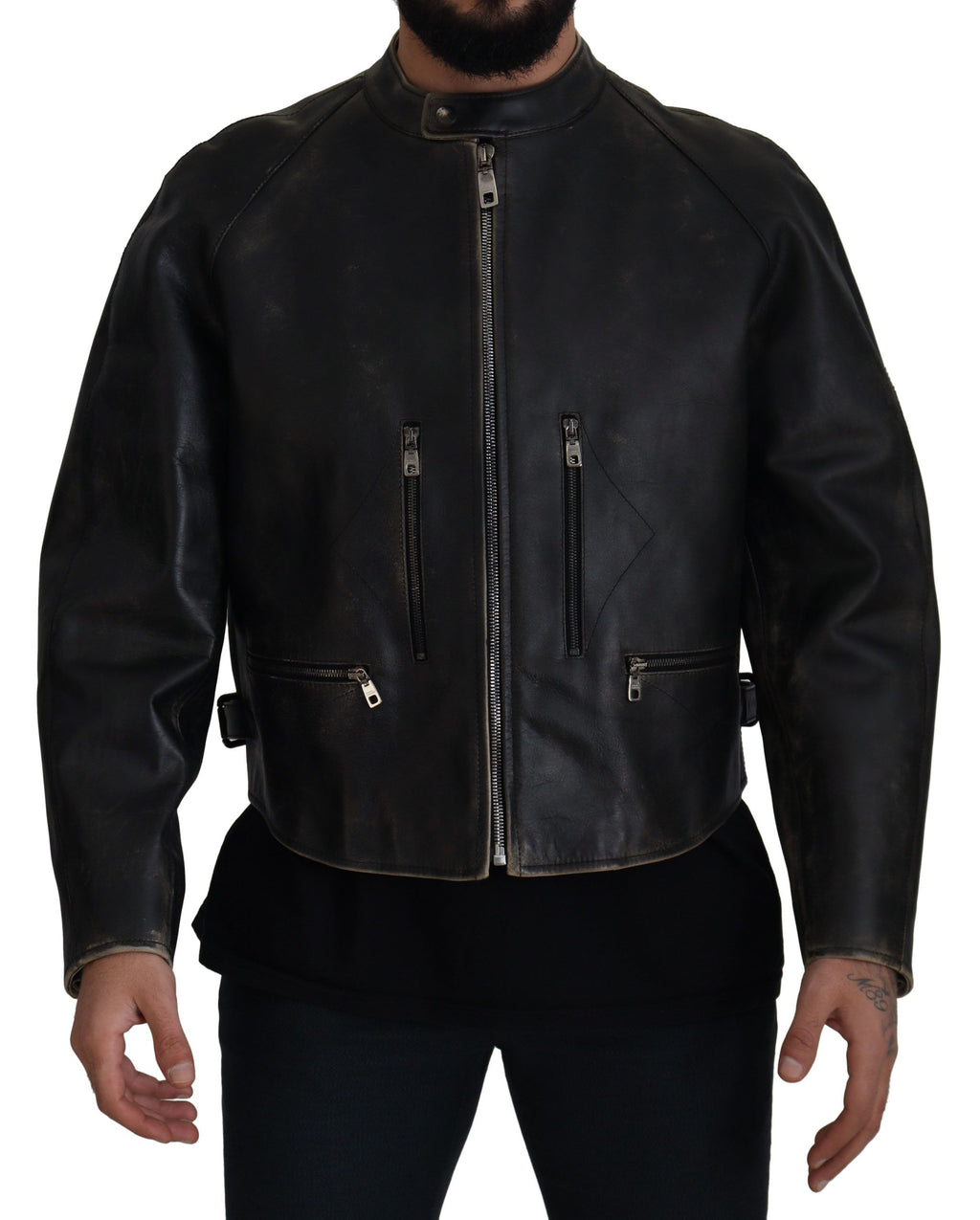 Dolce & Gabbana Black Biker Jackets for Men alternate view