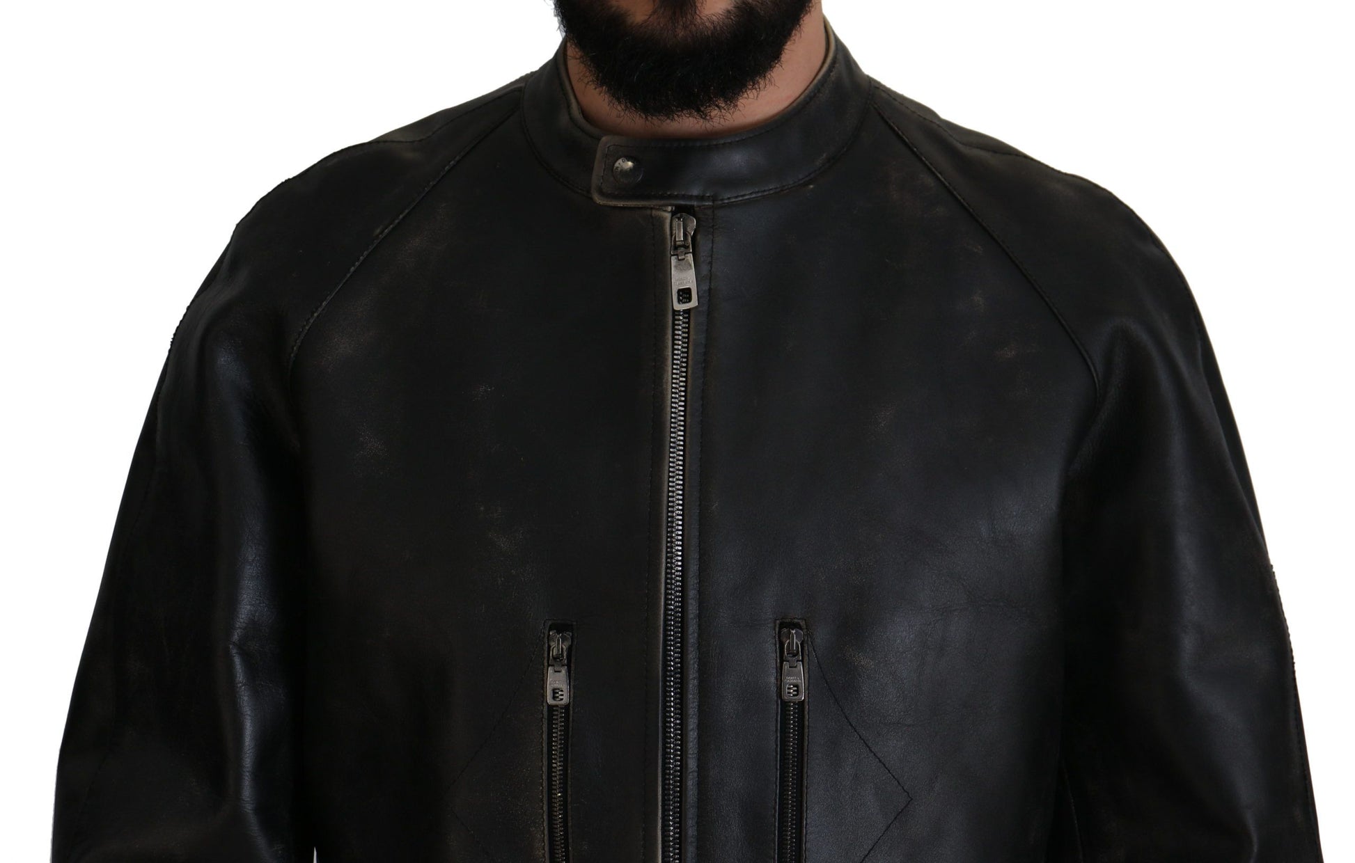 Dolce & Gabbana Black Biker Jackets for Men additional view