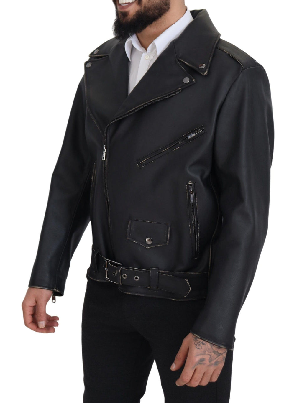 Dolce & Gabbana Black Biker Jackets for Men alternate view