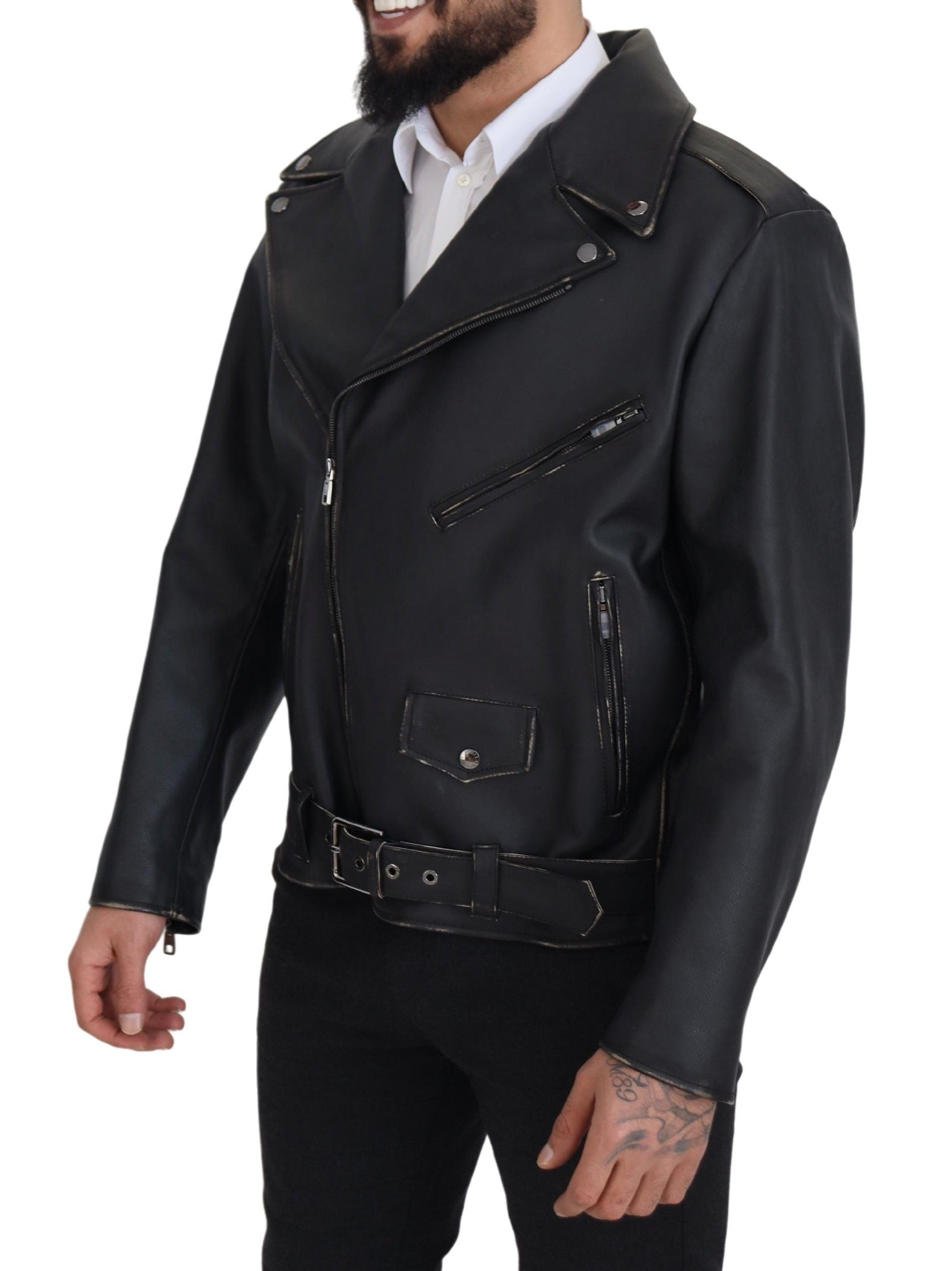 Dolce & Gabbana Black Biker Jackets for Men alternate view