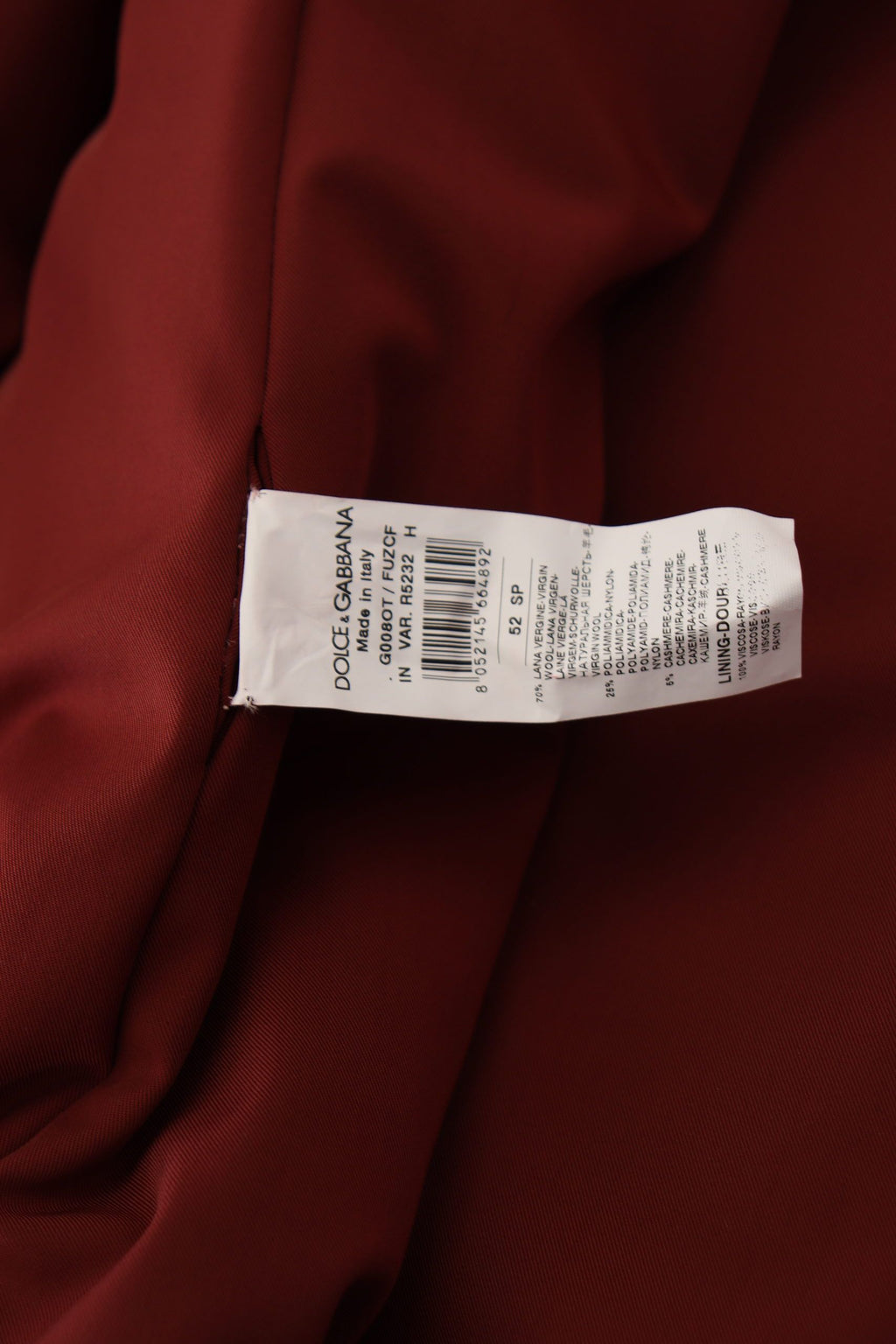 Dolce & Gabbana Red Coat for Men additional view