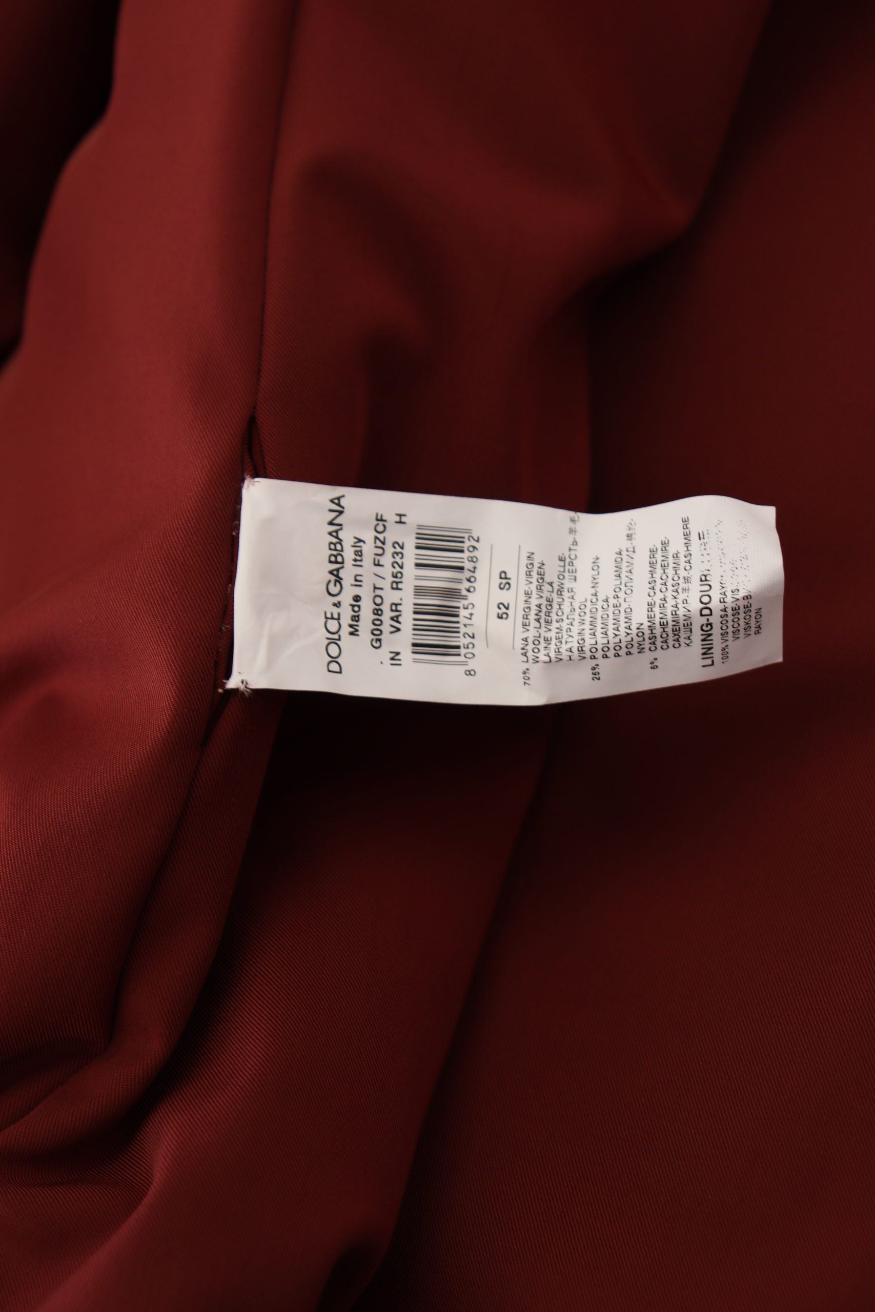 Dolce & Gabbana Red Coat for Men additional view