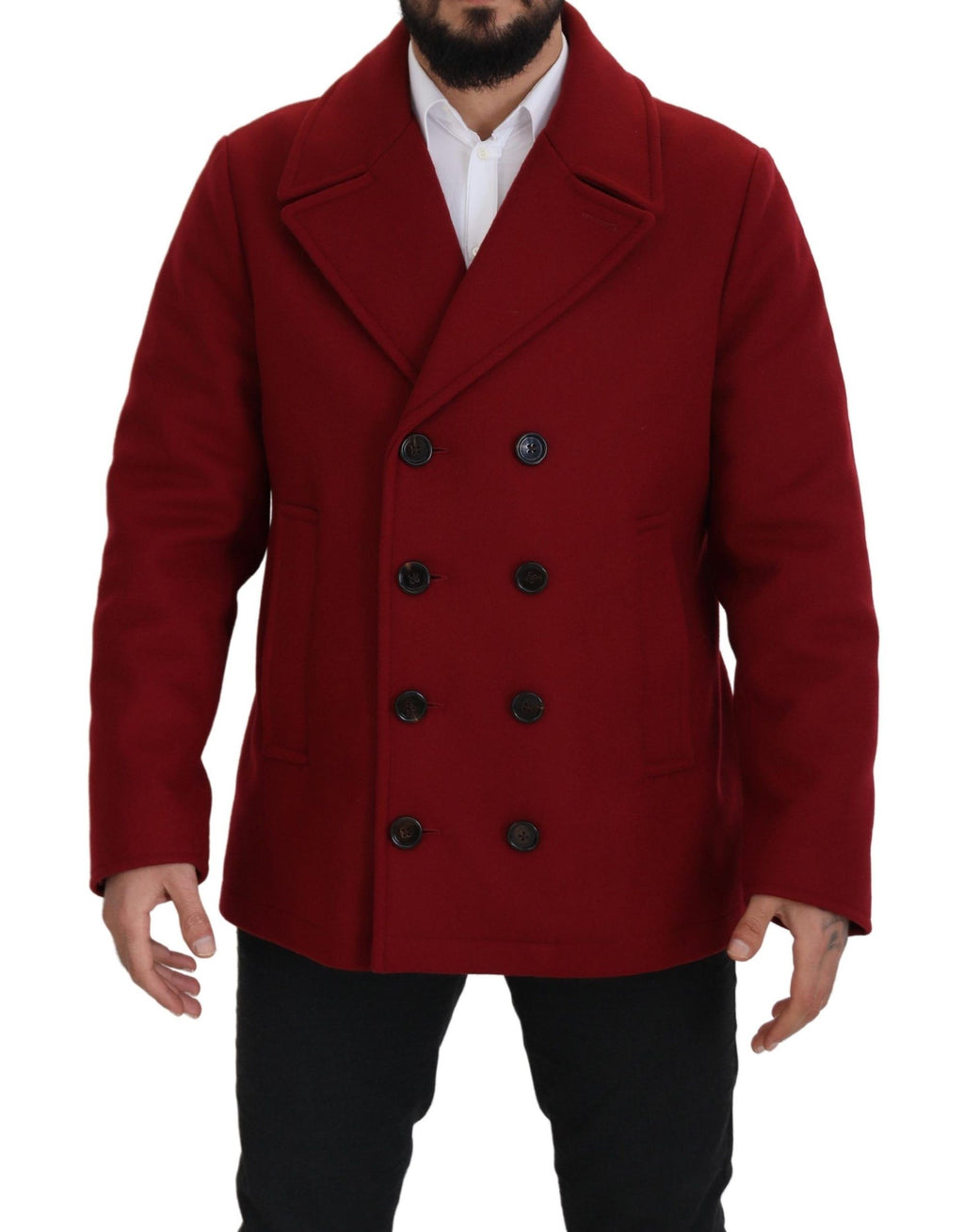 Dolce & Gabbana Red Coat for Men