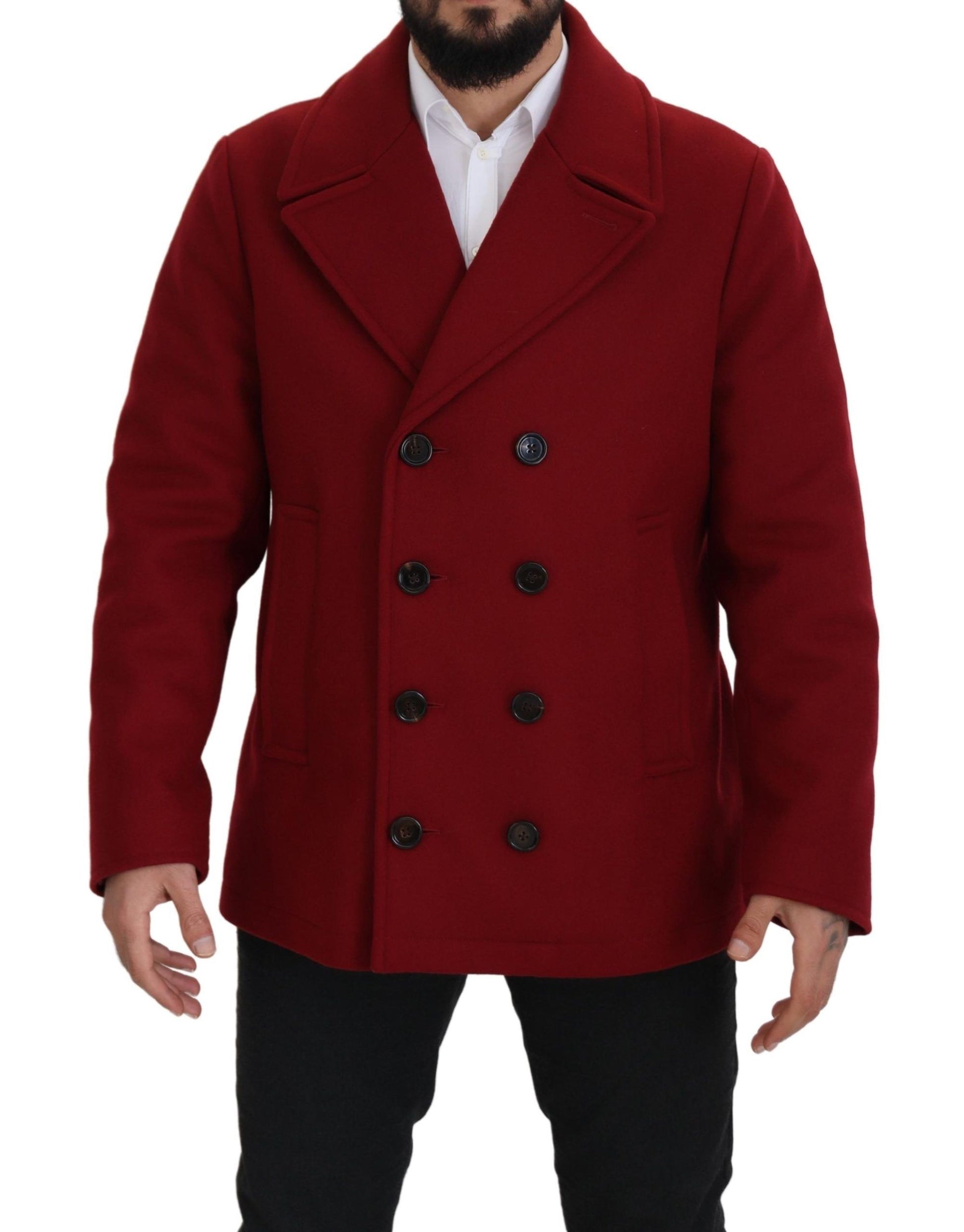 Dolce & Gabbana Red Coat for Men