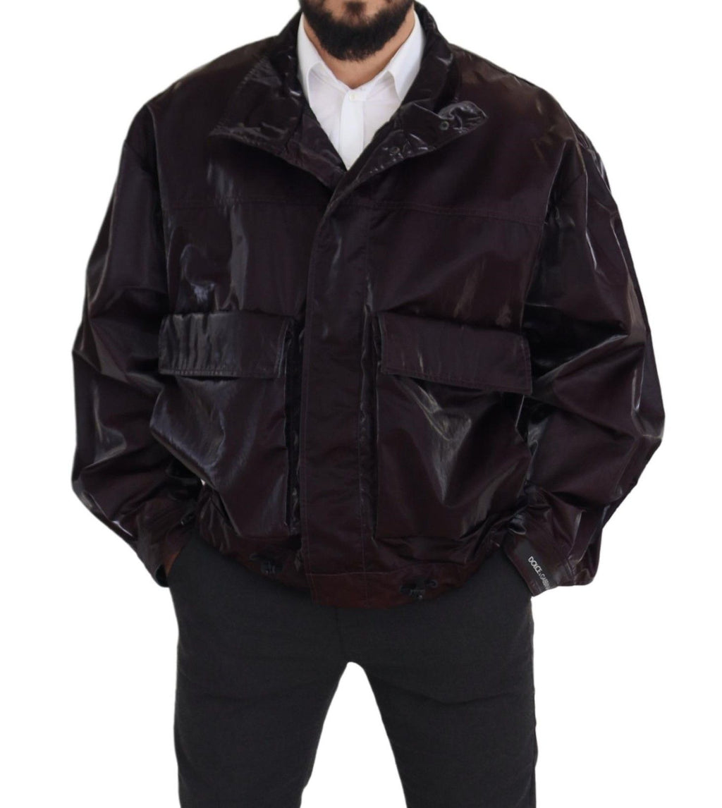 Dolce & Gabbana Red Rain Coats for Men side view