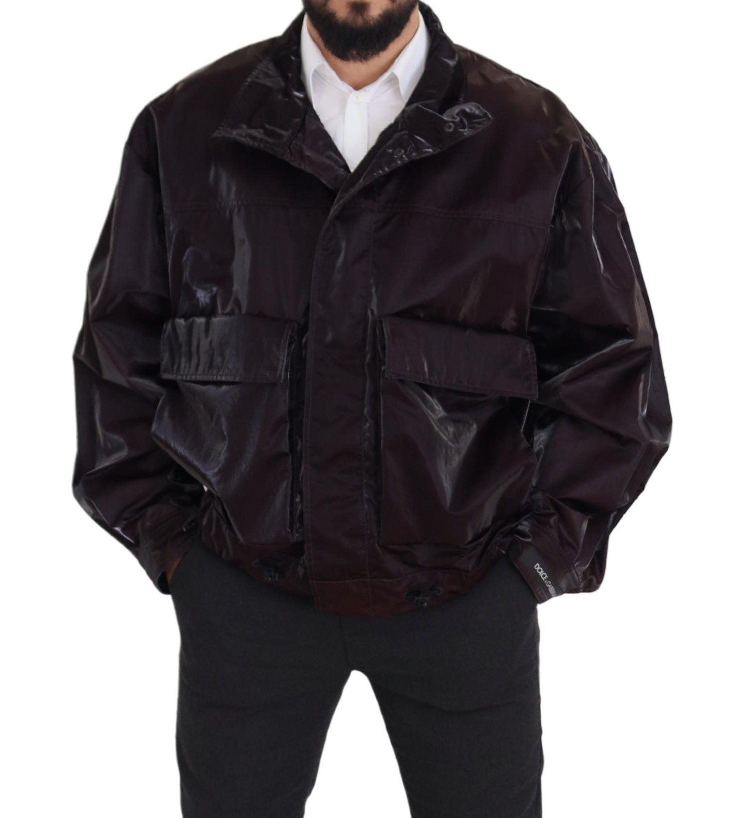 Dolce & Gabbana Red Rain Coats for Men side view