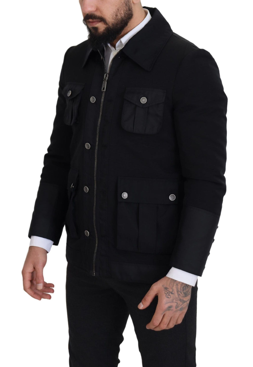 Dolce & Gabbana Black Coat for Men detail view