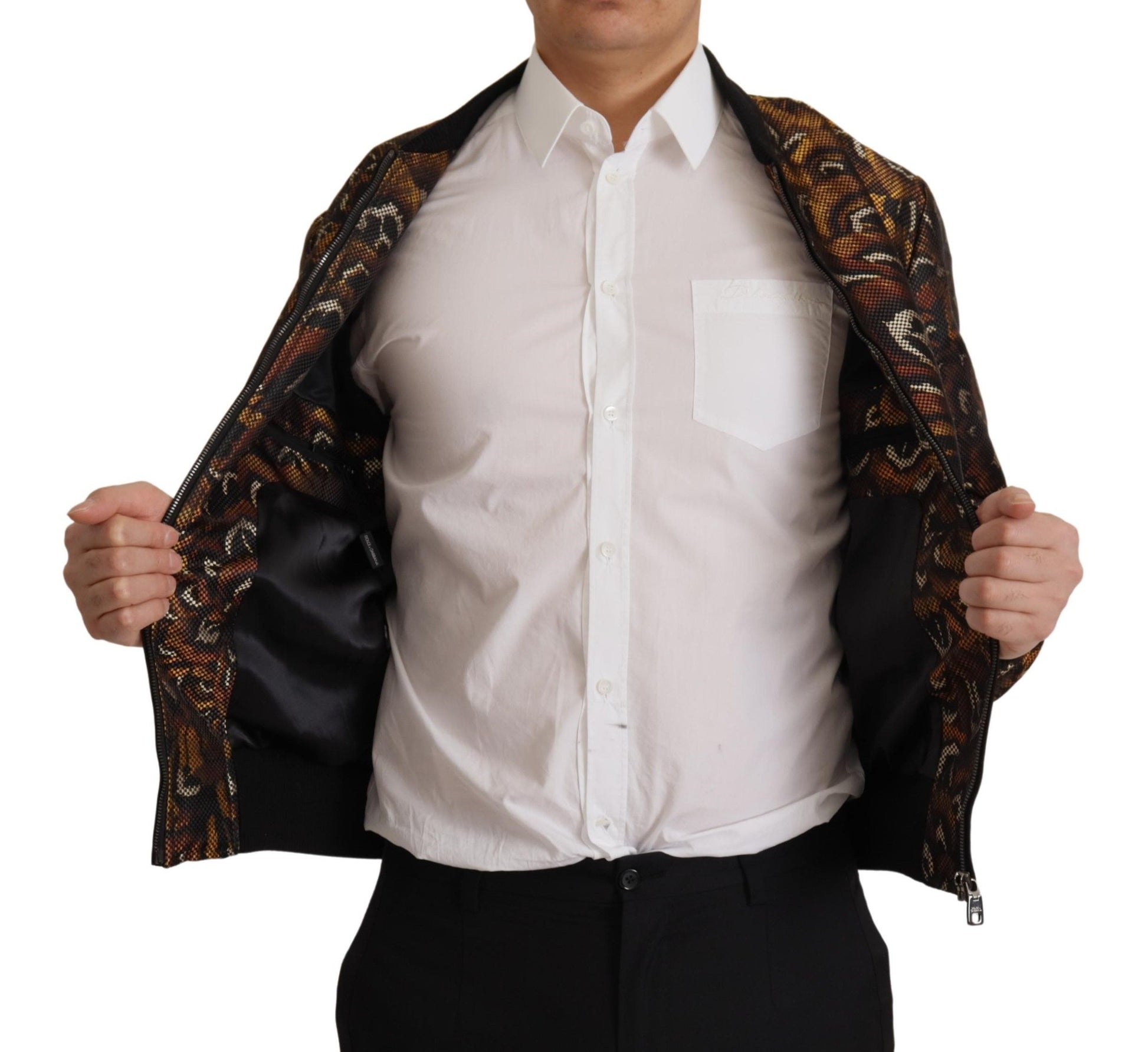 Dolce & Gabbana Brown Coat for Men side view