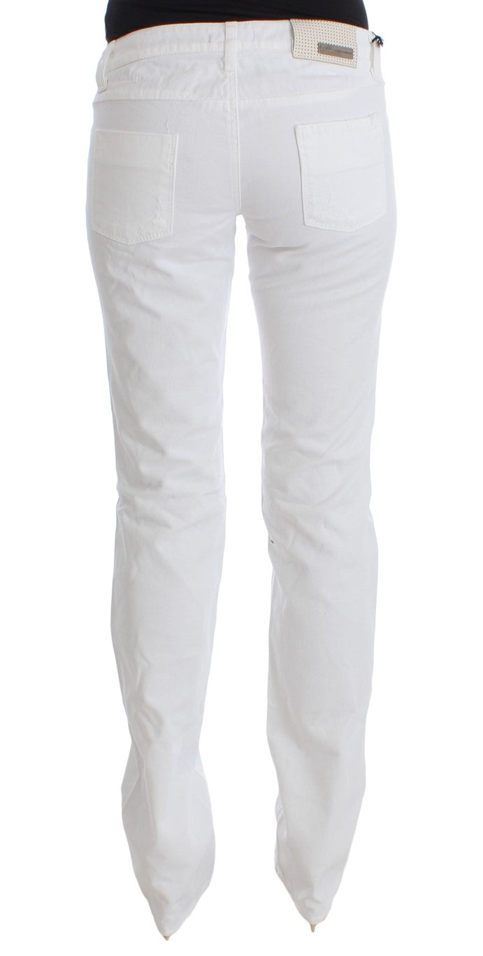 Costume National White Bootcut Jeans for Women detail view