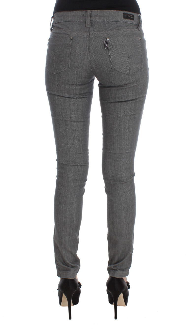 Costume National Grey Slim Fit Jeans for Women detail view