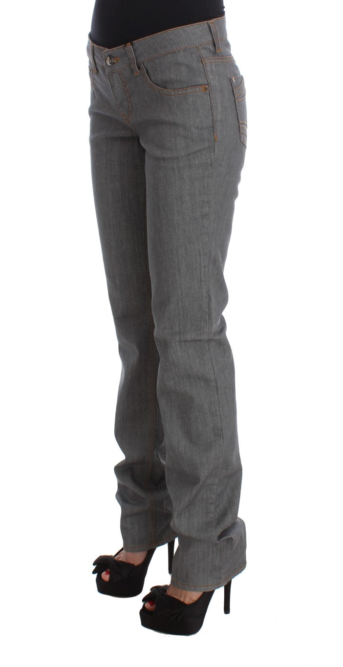 Jean en denim gris en coton coupe droite Costume National