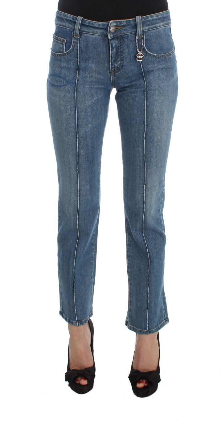 Costume National Blue Cropped Jeans for Women