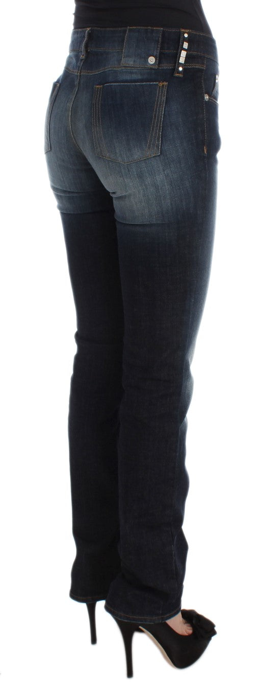 Costume National Blue Bootcut Jeans for Women side view