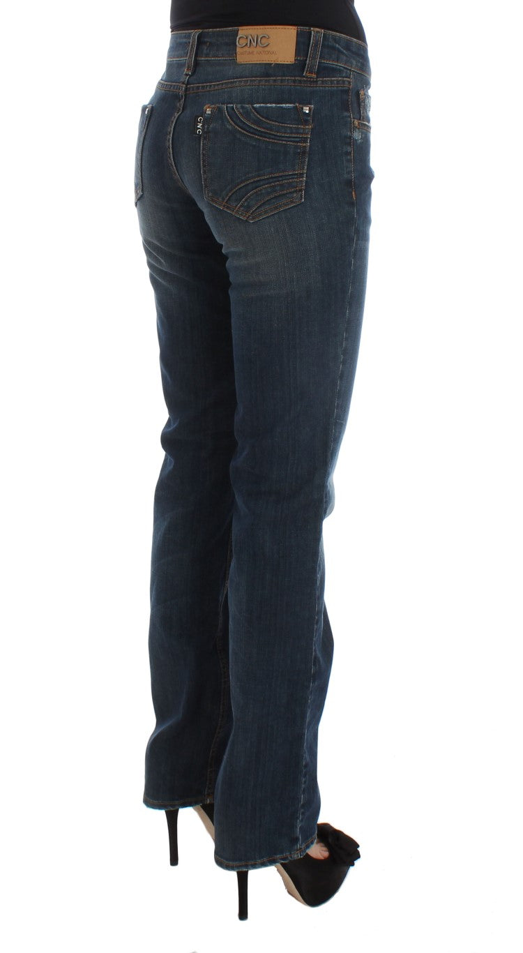 Costume National Blue Bootcut Jeans for Women side view