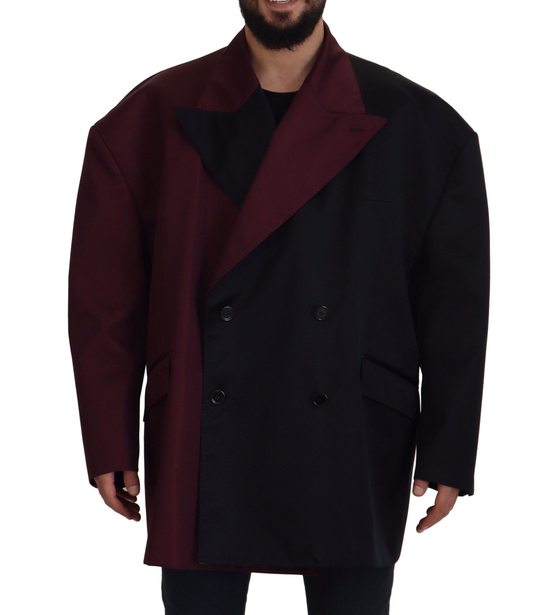 Dolce & Gabbana Red Coat for Men side view
