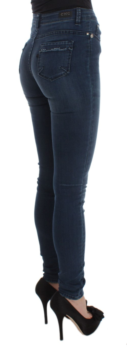Costume National Blue Slim Fit Jeans for Women side view
