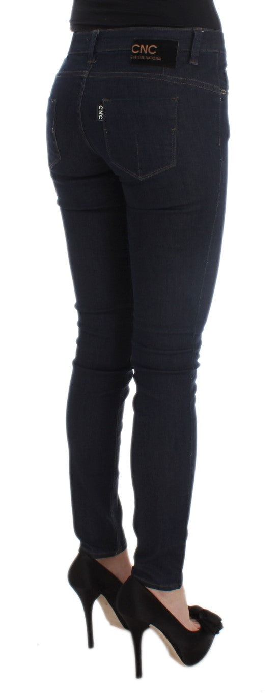 Costume National Blue Slim Fit Jeans for Women side view