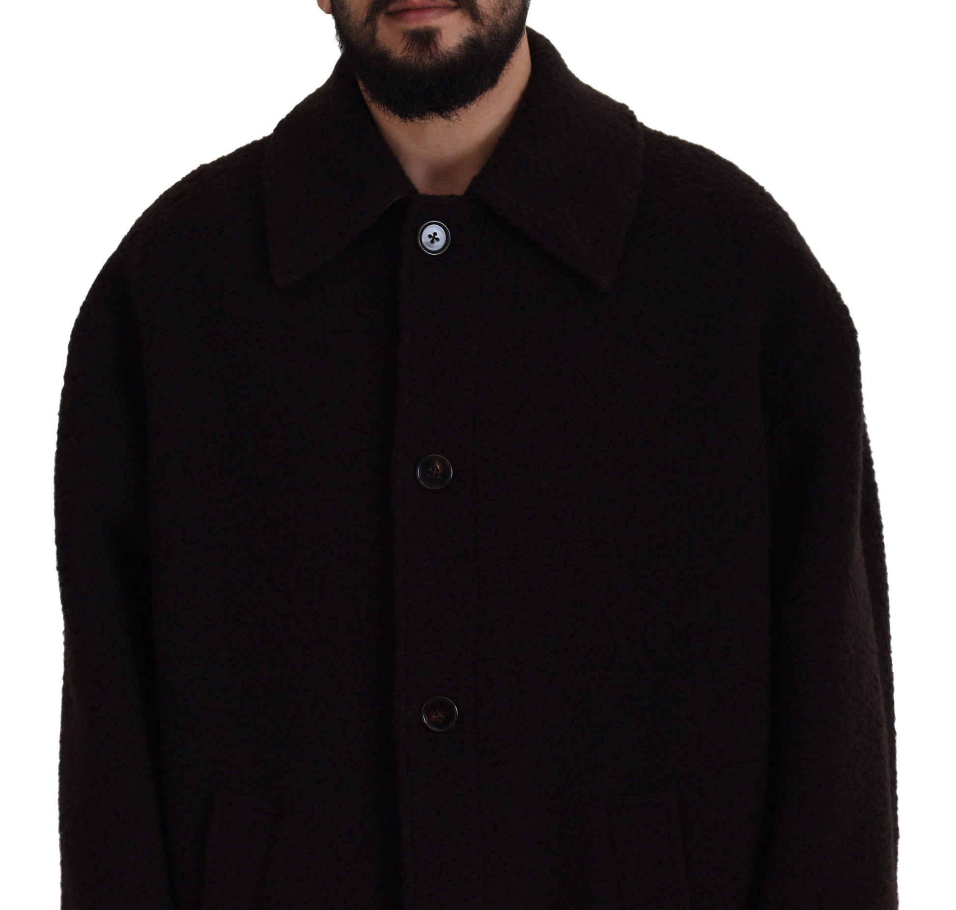 Dolce & Gabbana Black Trench Coats for Men detail view