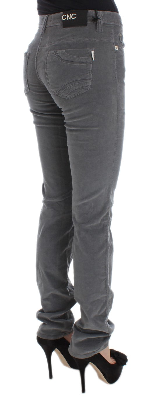 Costume National Grey Slim Fit Jeans for Women side view