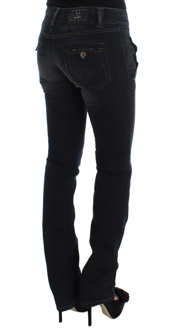 Ermanno Scervino Blue Slim Fit Jeans for Women side view