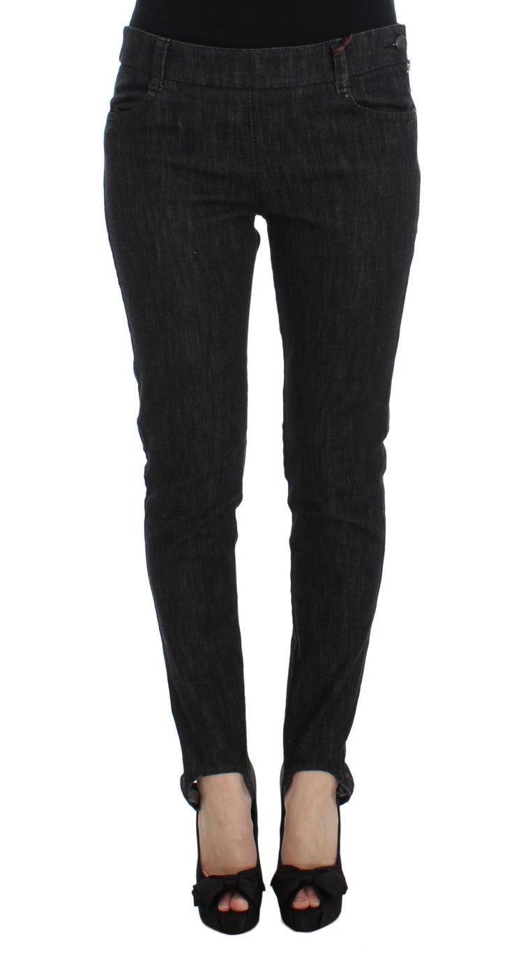 Jeans slim en denim de coton bleu Ermanno Scervino