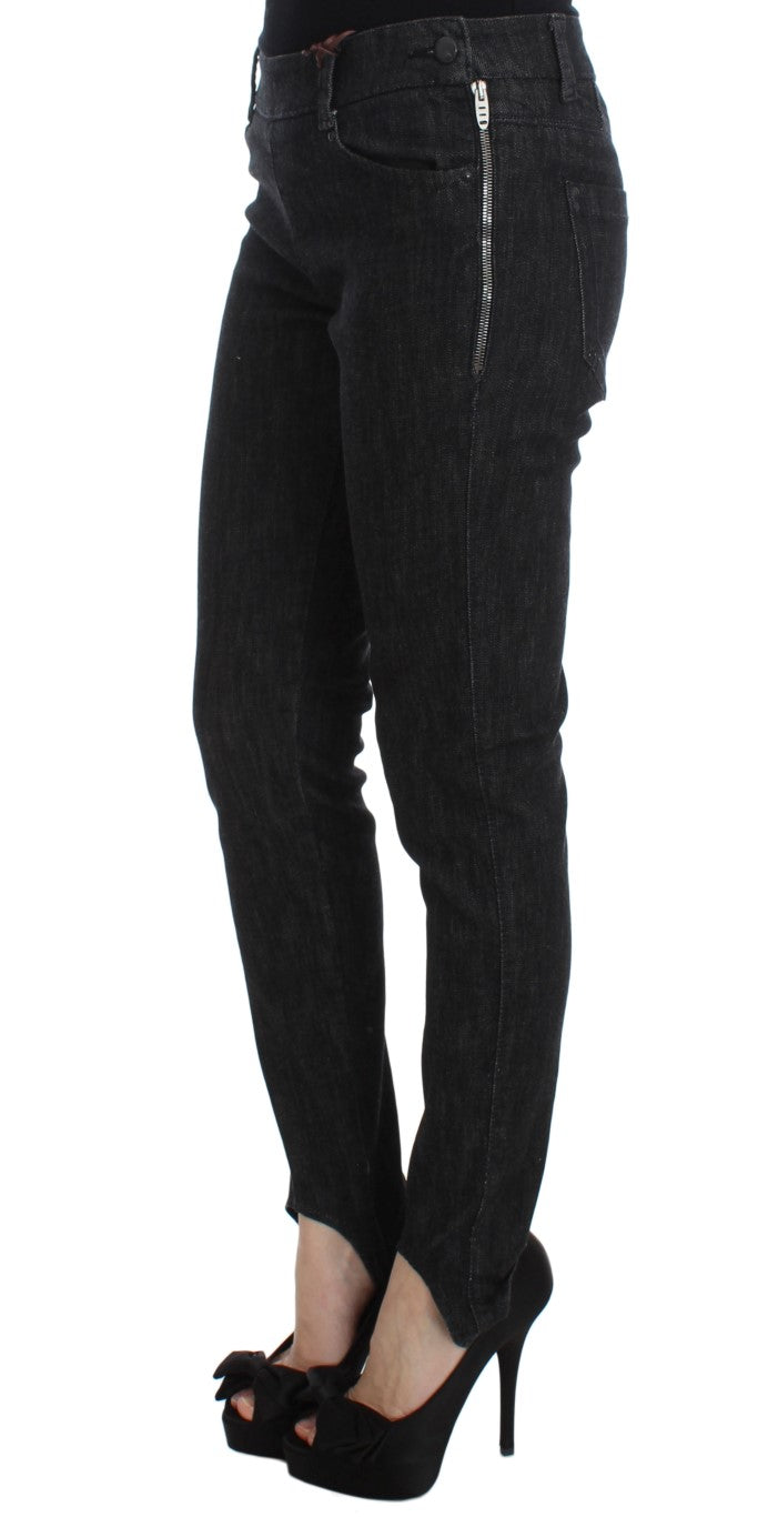 Jeans slim en denim de coton bleu Ermanno Scervino