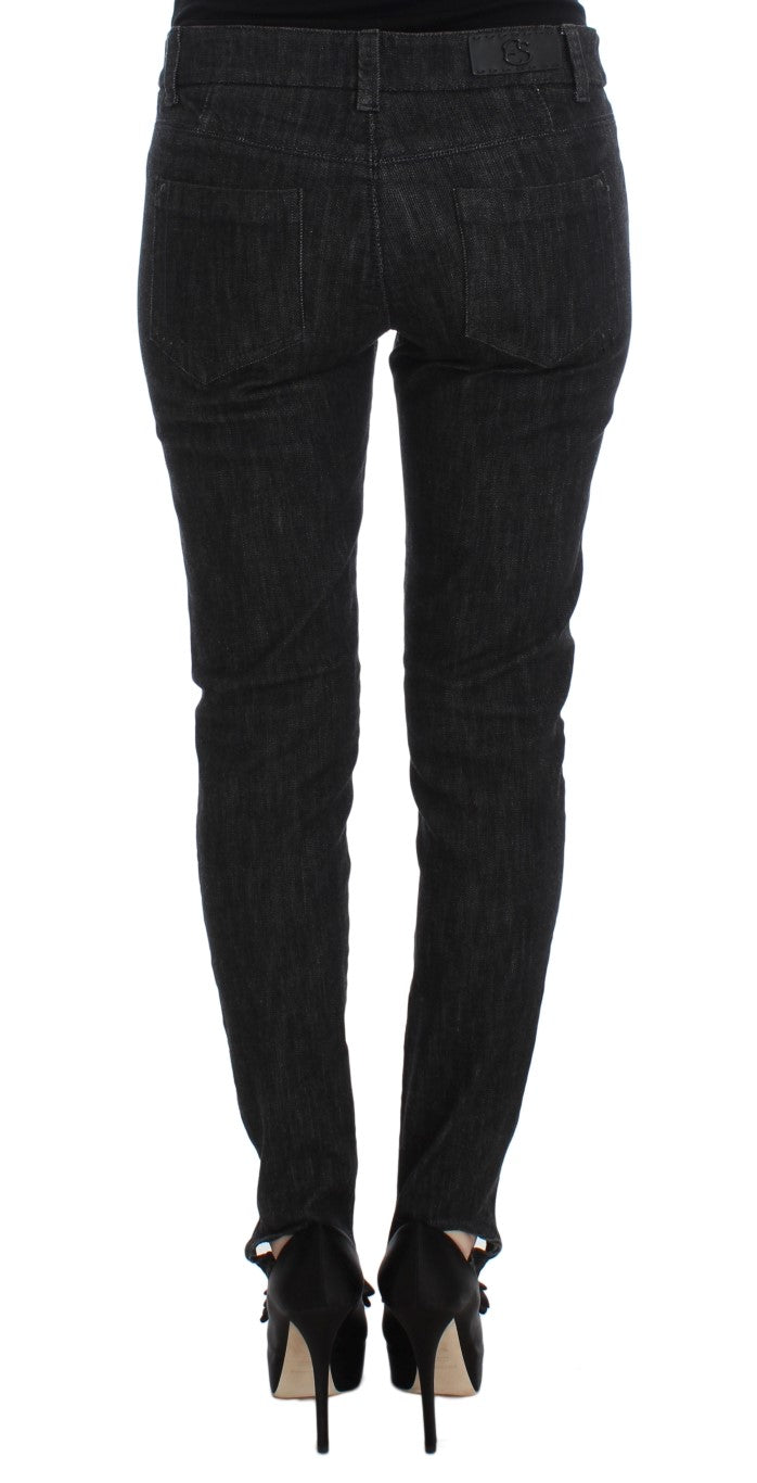 Jeans slim en denim de coton bleu Ermanno Scervino