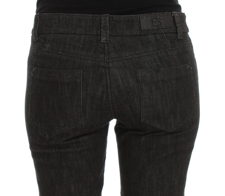 Jeans slim en denim de coton bleu Ermanno Scervino