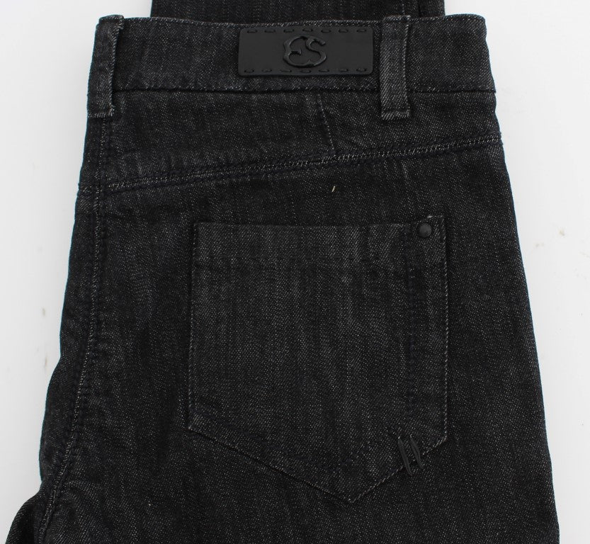 Jeans slim en denim de coton bleu Ermanno Scervino