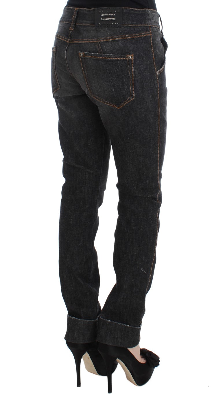 Ermanno Scervino Grey Slim Fit Jeans for Women side view