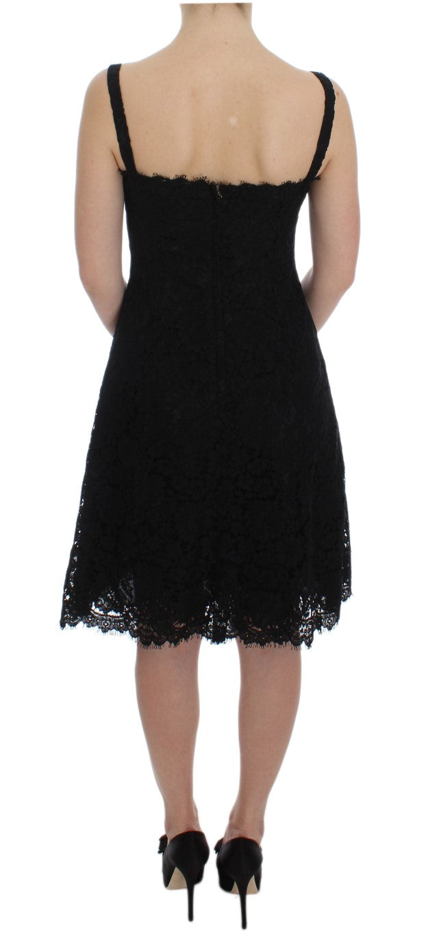 Dolce & Gabbana Black Midi Dress for Women detail view