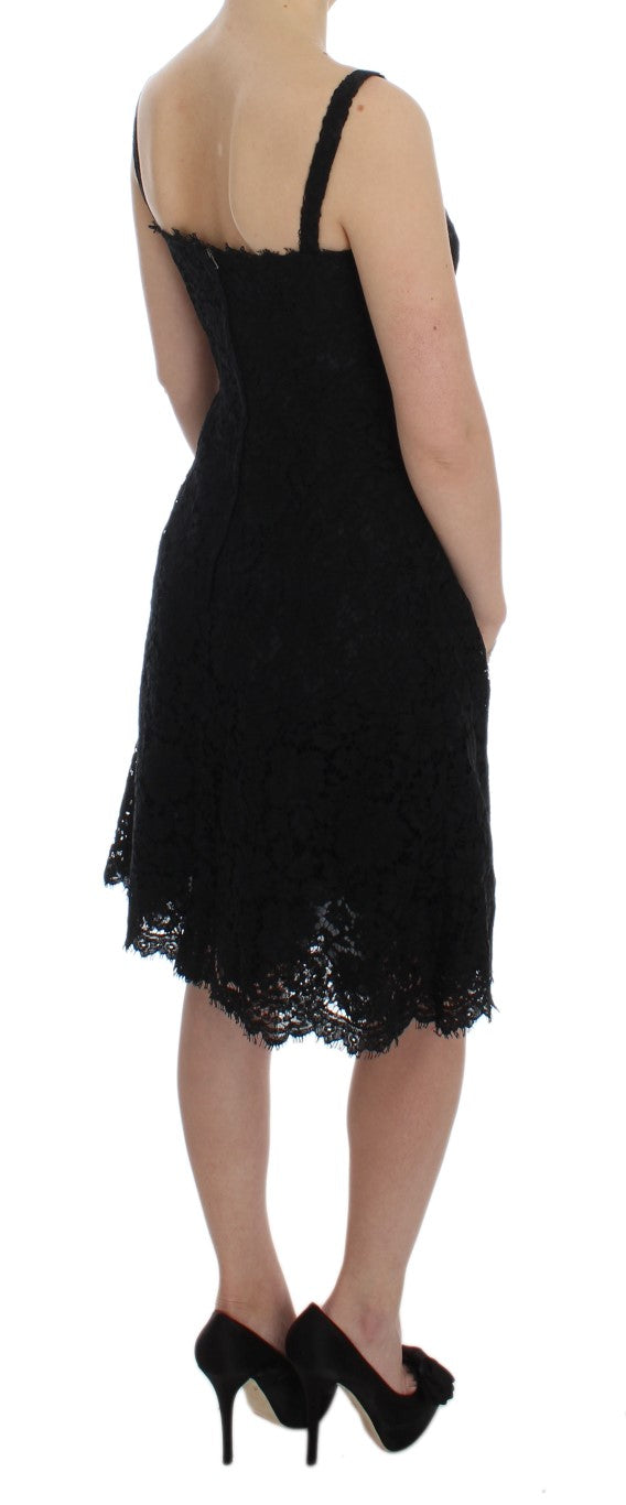 Dolce & Gabbana Black Midi Dress for Women side view
