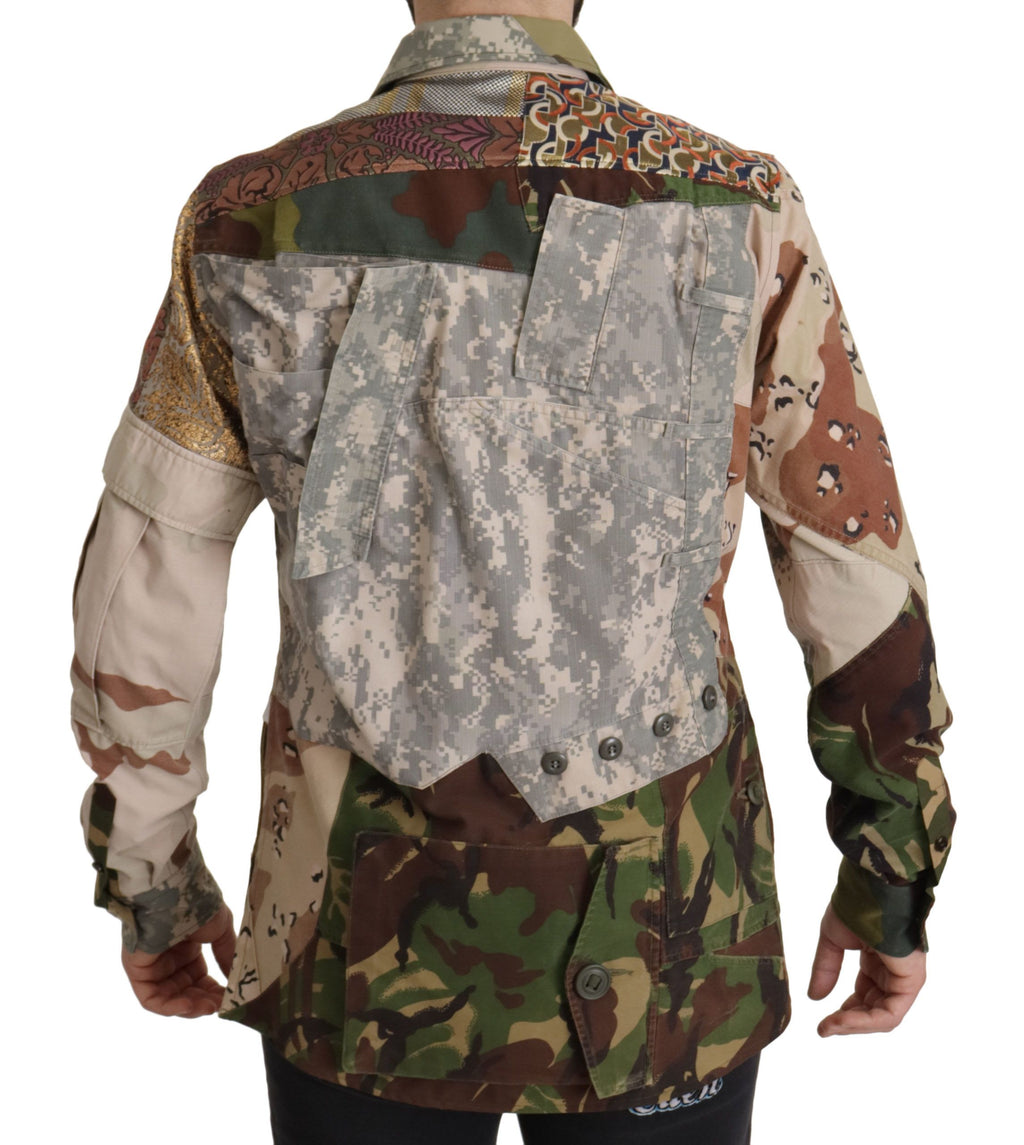 Chemise Patchwork Multicolore Boutonnée Dolce & Gabbana