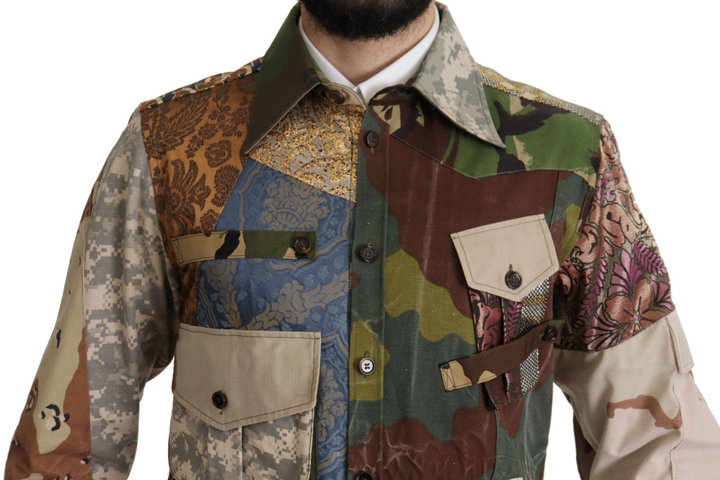Chemise Patchwork Multicolore Boutonnée Dolce & Gabbana