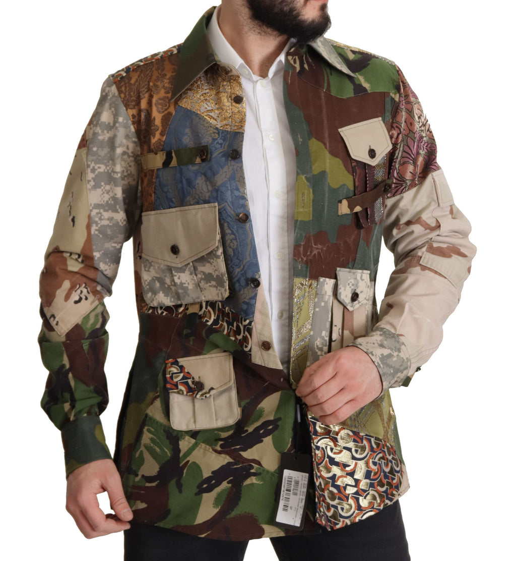 Chemise Patchwork Multicolore Boutonnée Dolce & Gabbana