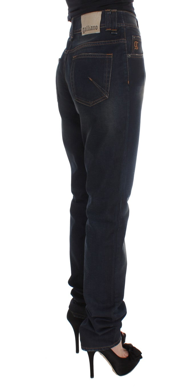 Jeans Boyfriend John Galliano en mélange de coton délavé bleu