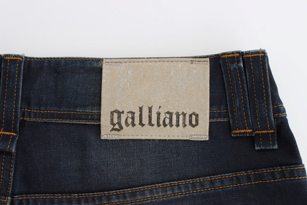 Jeans Boyfriend John Galliano en mélange de coton délavé bleu