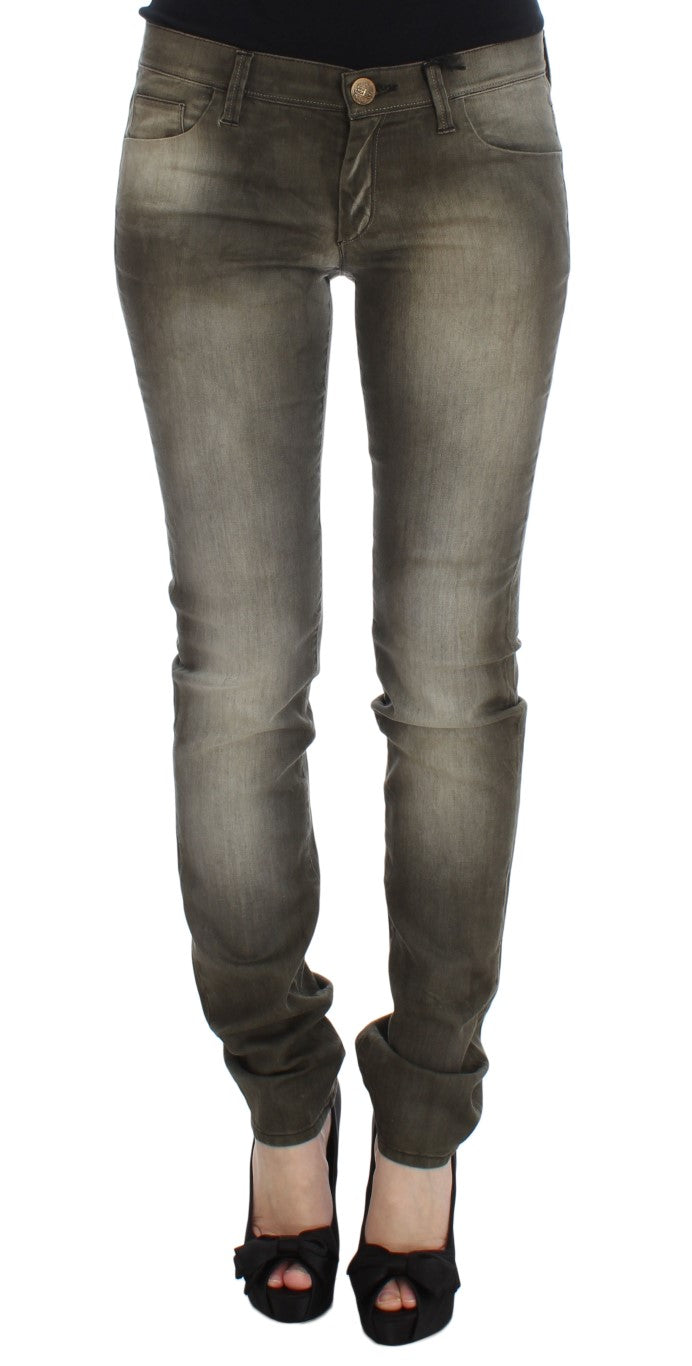 Ermanno Scervino Grey Slim Fit Jeans for Women