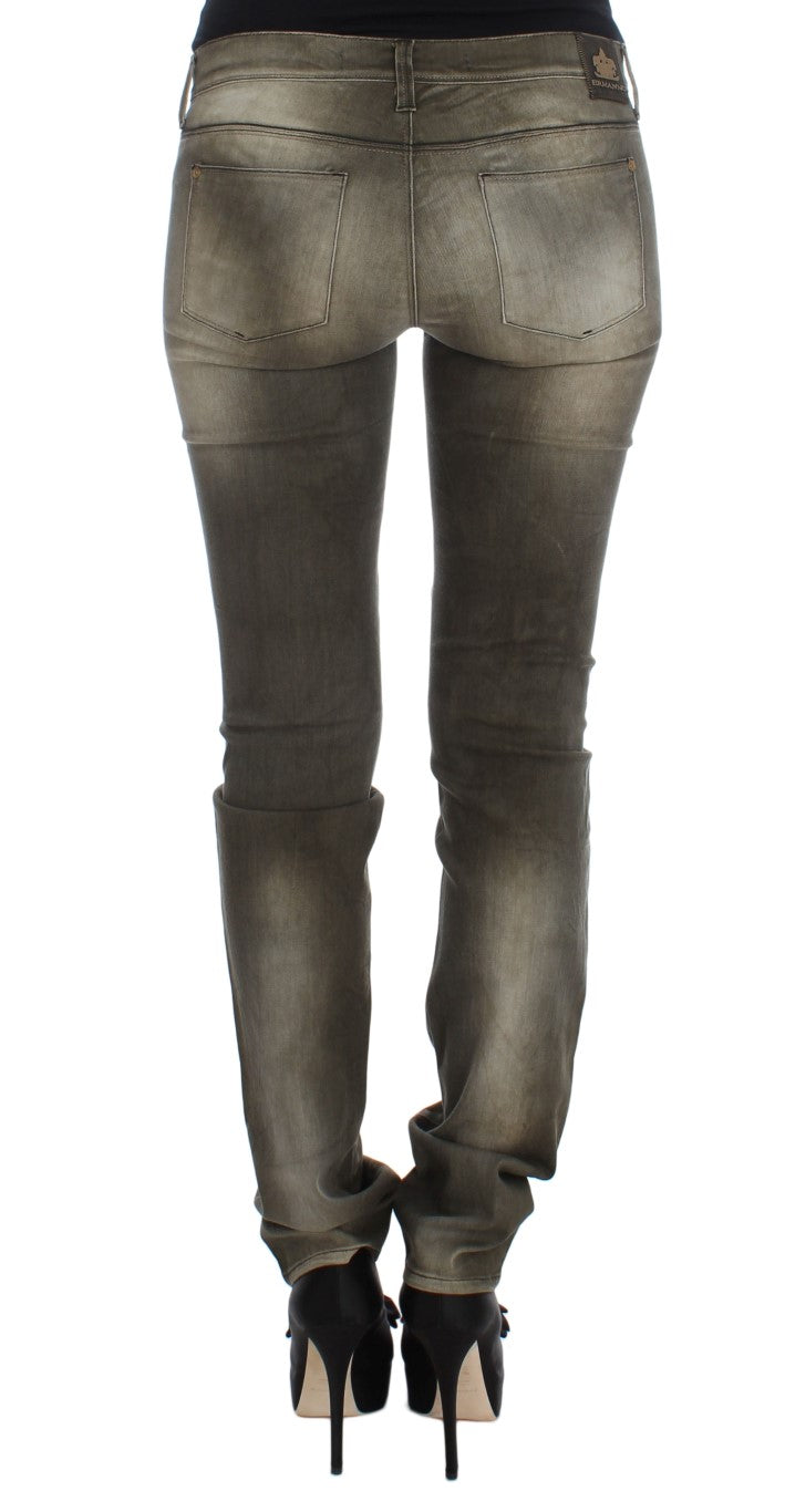 Ermanno Scervino Grey Slim Fit Jeans for Women detail view