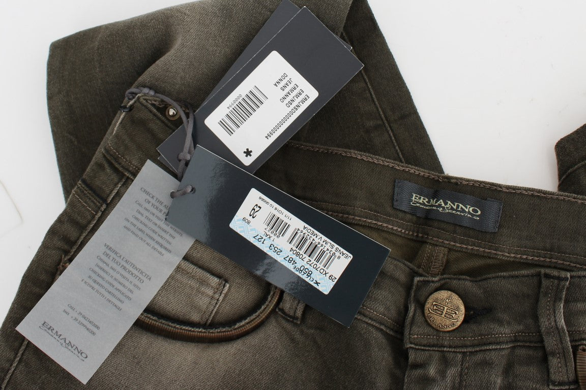 Ermanno Scervino Grey Slim Fit Jeans for Women additional view